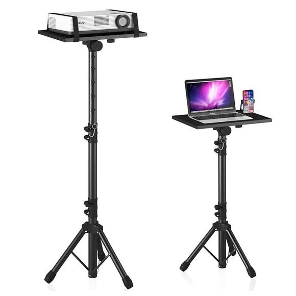 Adjustable Projector Stand Tripod wGooseneck Phone Holder 23.5 to 46.5 - Picture 2 of 10